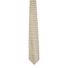 Gucci Brown Tan All Over G Logo Rectangle Degrade Italy Tipped Tie