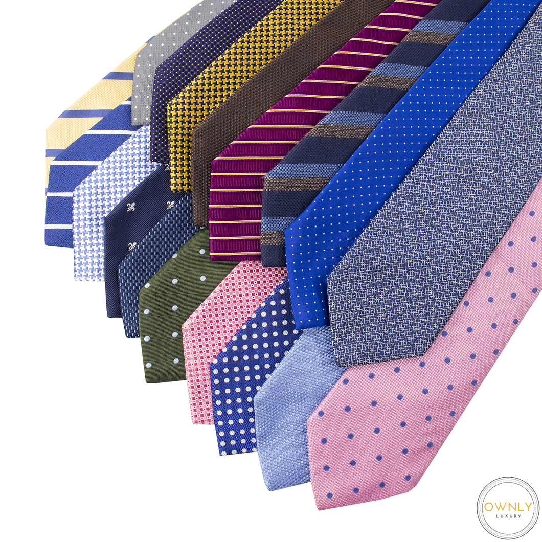 LOT of 36 Charles Tyrwhitt Multi-Color Silk Striped Dotted Jacquard H-Tooth Ties