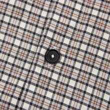 Billy Reid Black Grey Brown Cotton Checked Standard Cut Spread Dress Shirt 2XL