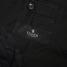 Tiger Cannon BZ Black Wool Fresco Dual Vents Unstructured 3Btn Jacket 38S