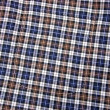 Peter Millar Brown Blue Cotton Plaid Button Down Dress Shirt Medium
