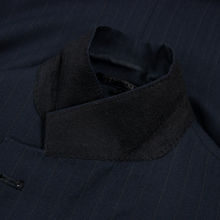 Burberry Navy Blue Wool Striped Woven Lined Vented Pleated 2Btn Suit 42L