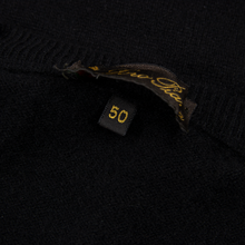 Loro Piana Black 100% Cashmere Knit Piped V-Neck Sweater 50EU/M
