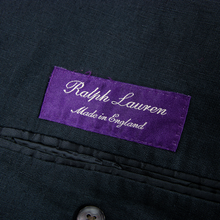 Ralph Lauren Purple Label Blue Linen Slubby Glossy Triple Patch Pkt Jacket 42L