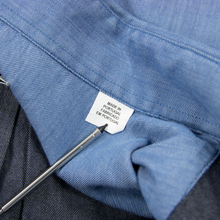 Gant Blue Cotton Chambray MOP Buttons Spread Collar Dress Shirt 38EU/15US