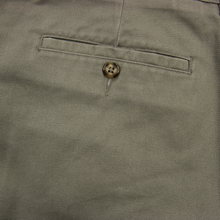 Grant Thomas Olive Cotton Twill Unlined Flat Front Chino Pants 38W