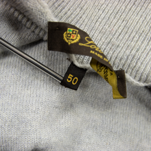 Loro Piana Cloud Grey 100% Cashmere Knit Piped Turtleneck Sweater 50EU/Medium