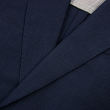 LNWOT Zegna Travel Blue Wool Silk Pique Half Lined Vented 10-Pockets Jacket 40R