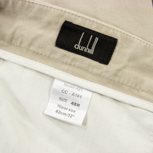 Dunhill Tan White Cotton Leather Jacron 5-Pocket Jean Cut Pants 31W