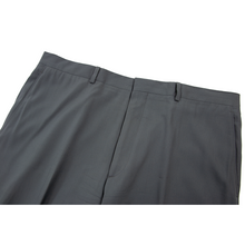 Giorgio Armani Pewter Grey Wool Silk Woven Glossy Flat F. Dress Pants 52EU/36W