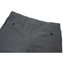 Giorgio Armani Pewter Grey Wool Silk Woven Glossy Flat F. Dress Pants 52EU/36W