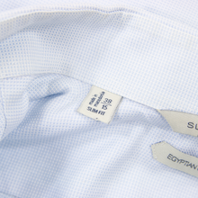 Suitsupply Ice Blue Cotton Woven Slim Fit Cut Away Collar Dress Shirt 14.5US