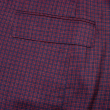 LNWOT Canali 1934 Red Blue Wool Silk Linen Checked Dual Vents 2Btn Jacket 44R