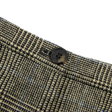 Dries Van Noten Biege Black Wool Flannel Plaid Unlined Pleated Pants 42EU/12US