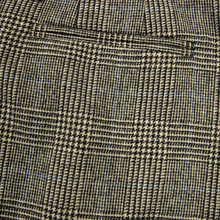 Dries Van Noten Biege Black Wool Flannel Plaid Unlined Pleated Pants 42EU/12US