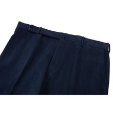 LNWOT Rota Navy Blue Brushed Cotton Flat Front Twill Pants 38W/54EU