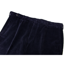 NWOT Rota Blue Cotton Coduroy Unlined Flat Front Handmade Pants 38W/54EU