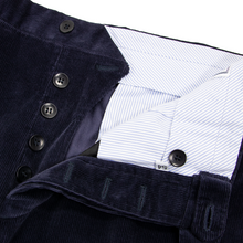 NWOT Rota Blue Cotton Coduroy Unlined Flat Front Handmade Pants 38W/54EU