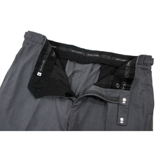 Ralph Lauren Black Label Grey Wool Puppy Houndstooth Side Tabs F Front Pants 37W