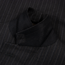 CURRENT Brioni Parlamento Charcoal Grey Brown Wool Flannel Striped 2Btn Suit 38S