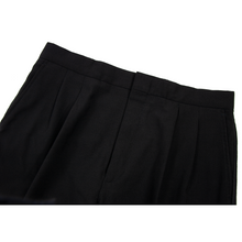 Polo Ralph Lauren Black Wool Satin Side Stripe Pleated Tuxedo Dress Pants 33W