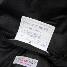Piattelli Shadow Grey Wool Twill Lined Made in Italy Top Stitch 2Btn Jacket 48L