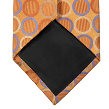 Michael Michael Kors Orange 100% Silk Circles Iridescent Bi-Fold Tipped 3.5" Tie