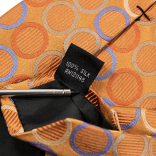 Michael Michael Kors Orange 100% Silk Circles Iridescent Bi-Fold Tipped 3.5" Tie