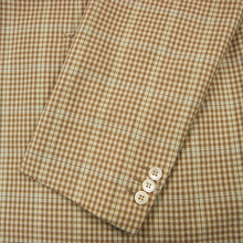 LNWOT Brioni Nomentano Brown Wool Check Plaid Top Stitch Dual Vents Jacket 42R