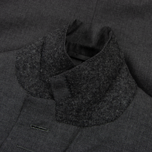 Jonathan Quearney Bespoke Slate Grey Wool Woven Dual Vents 2Btn Suit 38R