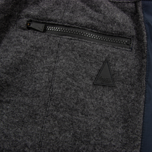 Aztech Mountain Grey Wool Cashmere Flannel Side Stripe Elastic Lounge Pants M