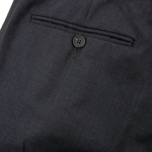 Z Zegna Anchor Grey Wool Slim Fit Half Lined Flat Front Dress Pants 36W