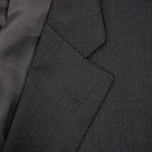 Samuelsohn Anchor Grey Loro Piana S120s Wool Top Stitch Vented 2Btn Jacket 42L
