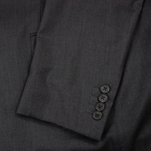 Samuelsohn Anchor Grey Loro Piana S120s Wool Top Stitch Vented 2Btn Jacket 42L