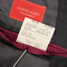 Samuelsohn Anchor Grey Loro Piana S120s Wool Top Stitch Vented 2Btn Jacket 42L