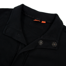 Hugo Boss Black Cotton Distressed Knit Bomber Cardigan Sweater Jacket 2XL