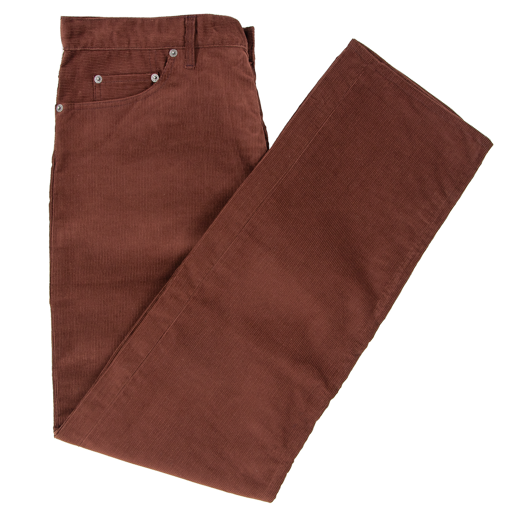 NWT $195 Engineered Garments Burgundy Cotton Workday Jean Cut Corduroy Pants 28W