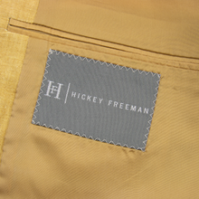 Hickey Freeman Tuscan Sun Gold Linen Slubby Lined Dual Vents 3Btn Jacket 44L