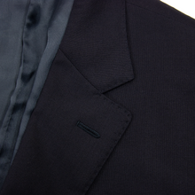 Valentino Blue Wool Cashmere Top Stitch Vented Italy Flat Front 2Btn Suit 44R