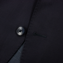 Valentino Blue Wool Cashmere Top Stitch Vented Italy Flat Front 2Btn Suit 44R