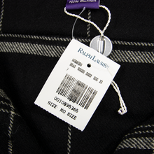 NWT Ralph Lauren Purple Label BlK/WHT 100% Cashmere Plaid Shirt Jacket Shacket M