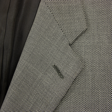 Burberry Black White Wool Nailhead Lined Dual Vents Pleated Front 2Btn Suit 42R