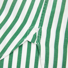 Hilditch & Key Green Cotton Bengal Striped MOP French C. Spread Shirt 41EU/16US
