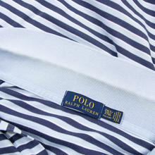 Polo Ralph Lauren Blue Cotton Striped Half Button Short Sleeve Polo Shirt 2XL
