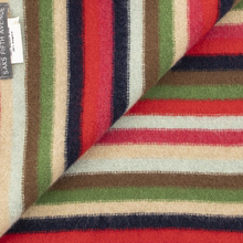 Saks Fifth Avenue Multi Color Merino Wool Angora Scotland Striped Long Scarf