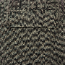 Chester Barrie Austin Reed Grey Black Wool Herringbone England Tweed Jacket 40L