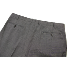 Canali Black White Wool Nailhead Pleated Woven Italy Dress Pants 38W