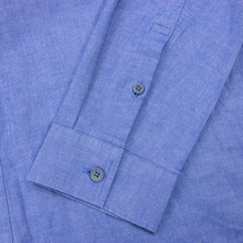 LNWOT Lululemon Blue Cotton Microfiber Semi-Spread Collar Work Shirt 17US