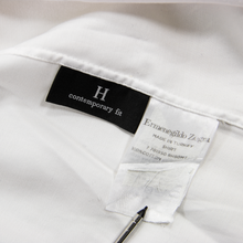 CURRENT Zegna White Cotton MOP Spread Collar Dress Shirt 39EU/15.5US