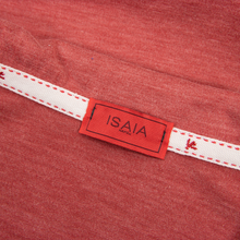 Isaia Napoli Strawberry 60% Silk Cotton Short Sleeve Lupo Polo Shirt Small